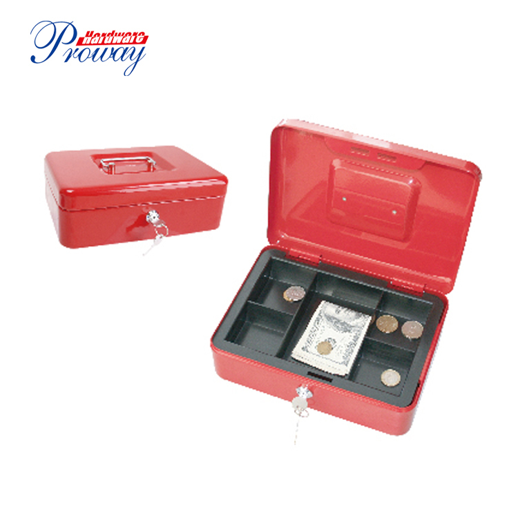 Wholesale Cash Box With 5 Money Trays Portable Cash Money Storage Box High Quality Cash Safe Box/