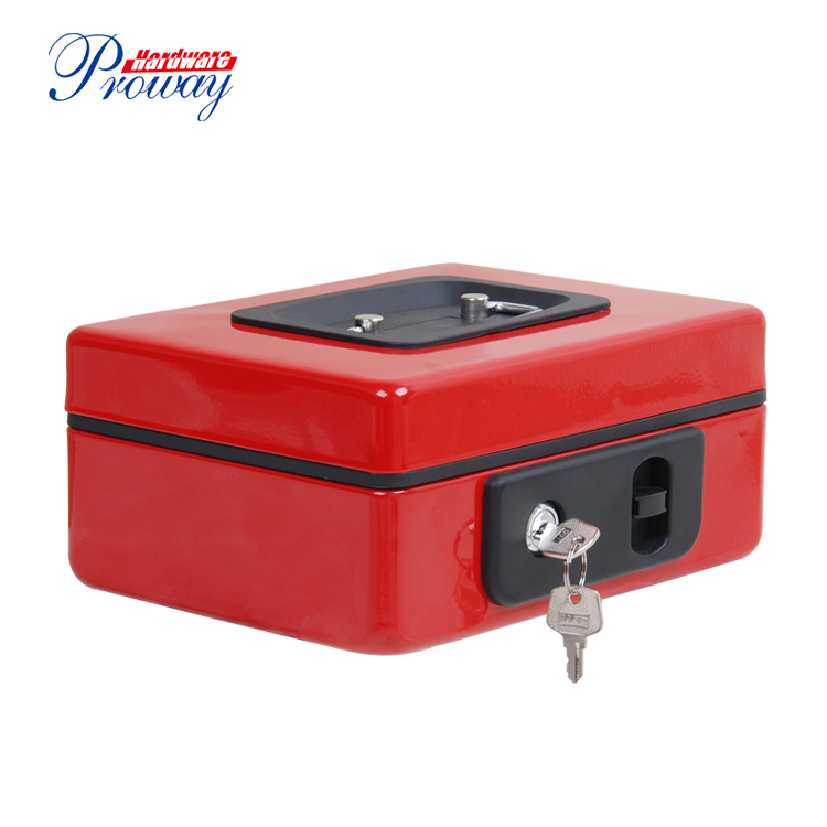 High Quality Portable Cash Box Factory Directing Sale Metal Cash Lock Box With Key Locking Cash Box/