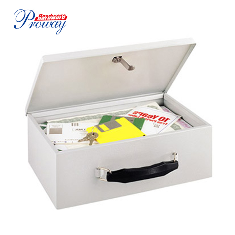 High Quality Fireproof Cash Lock Box With Key Hot Selling Cash Box Money Saver Portable Cash Boxes/