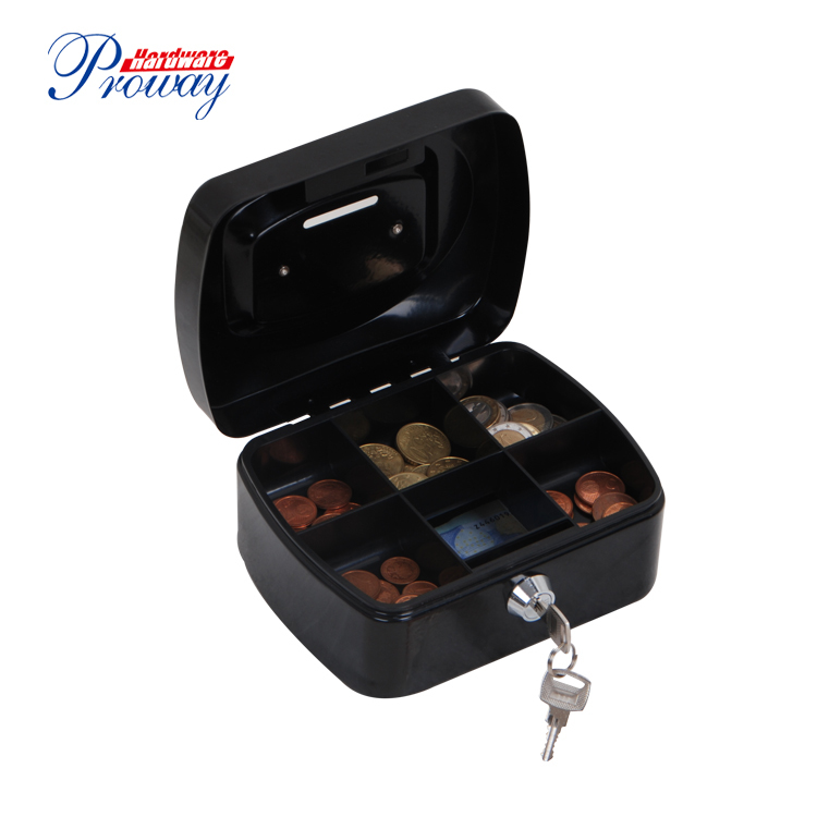 Mini Petty Cash Lock Box With Key China Cash Storage Boxes With Coins Slot Portable Safe Cash Box/