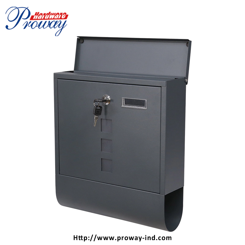 Galvanized Post Box Customized Letter Box Lock With Acrylic Host Slot Residential Mounted Wall Mailbox/