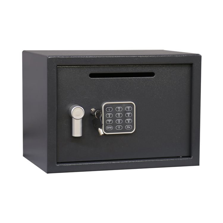 Electronic Deposit Cash Drop Safe, Home Office Steel High Security Digital Keypad Coin Slot Commercial Cash Safe/