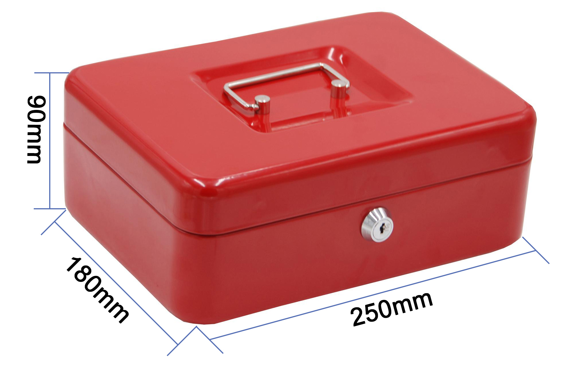 Proway cash box with key factory for money protection-2