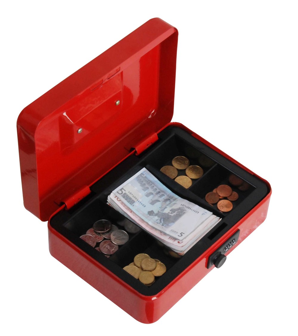 Combination Lock Money Box, Metal Safe Security Cash Box/