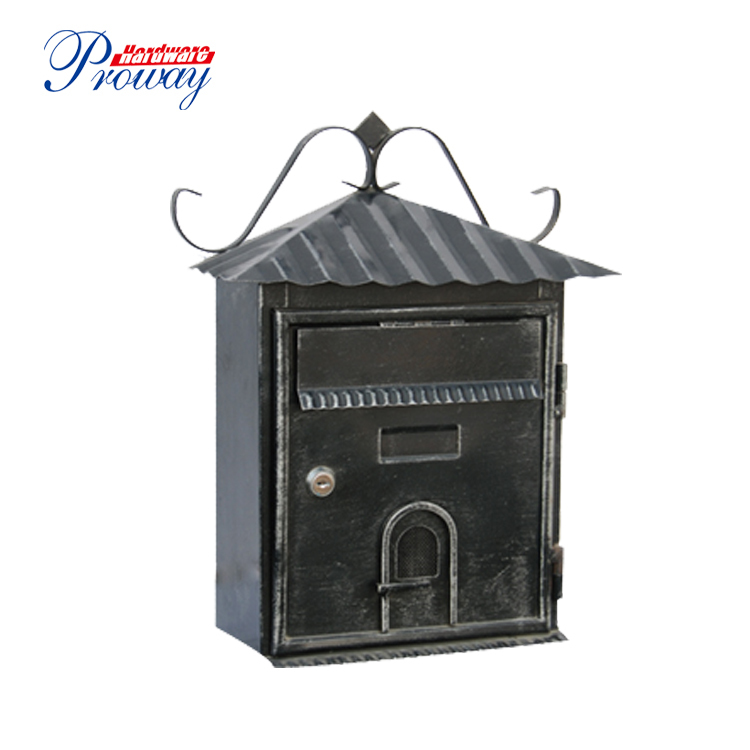 Wall Mounted Cast Iron Mailbox Outdoor Antique Design Letter Box For Houses Waterproof Post Box/