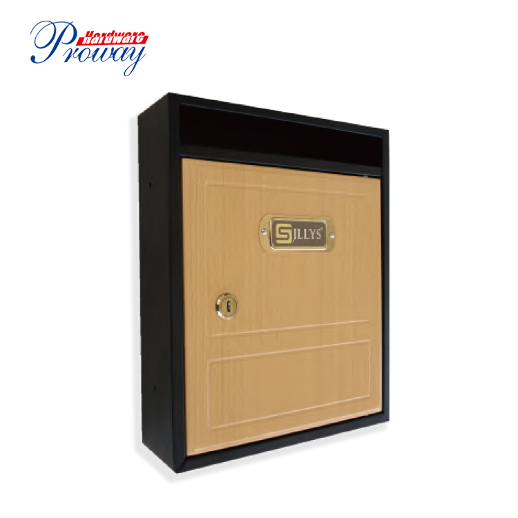 New Design Metal Mail Post Box With Wood Outdoor Wall Mounted Letter Box Residential Mailboxes/