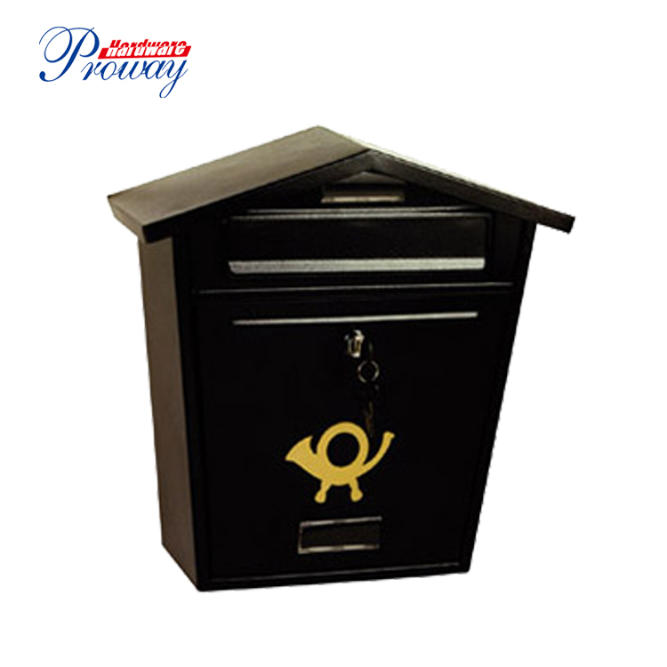 Outdoor Wall Mounted Mailbox, Cold Rolled Steel Metal Key Lock Post Box Mailbox Letter Boxes/