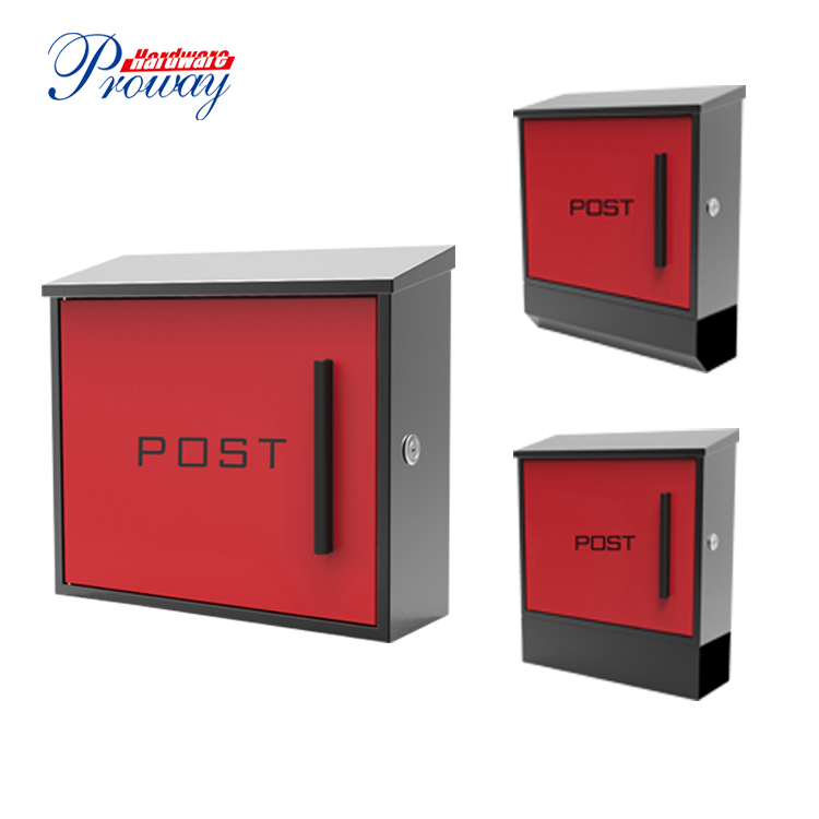 High Quality Wall Mounted Post Mail Box Galvanized Steel Mail Box Metal Outdoor Letter Box/