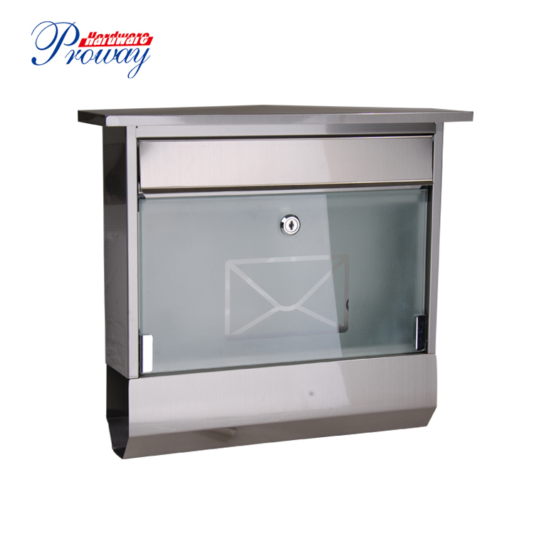 New Design Stainless Steel Mailbox With Glass Door