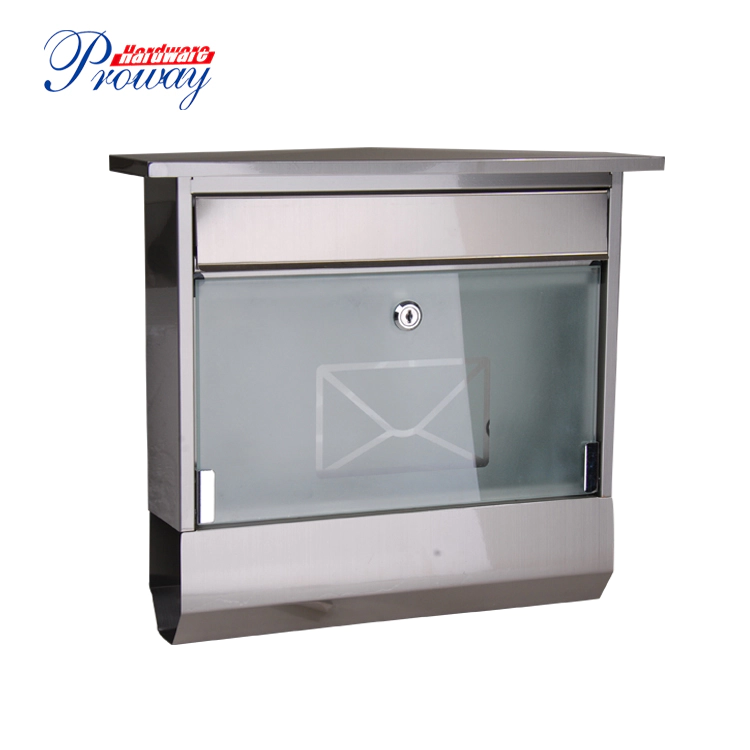 New Design Stainless Steel Mailbox With Glass Door
