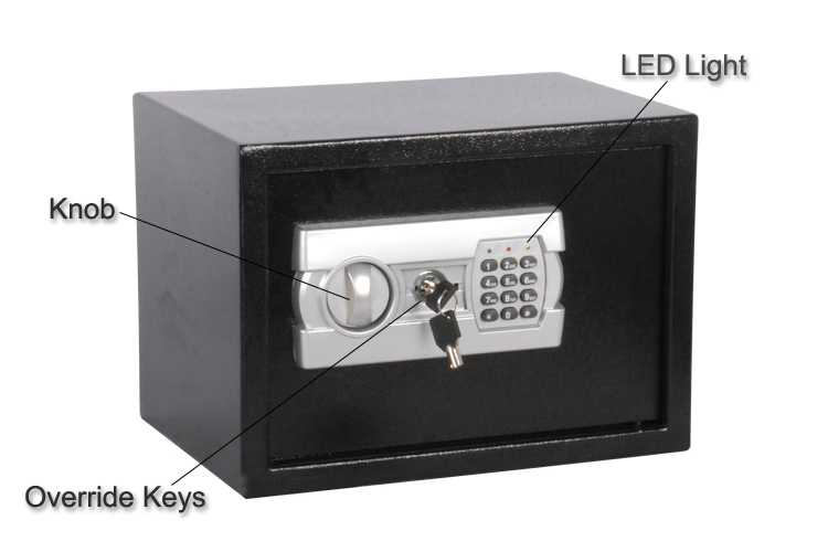 Money Safe Locker Box, China Proway OEM Hidden Secret Jewellery Digital Steel Electronic Deposit Home Security Safe Locker/