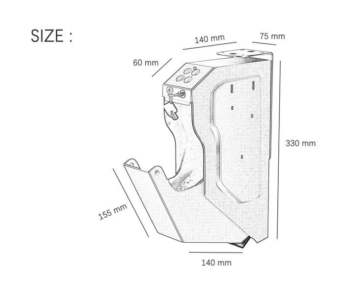 Proway biometric handgun safe for business for burglary protection-2