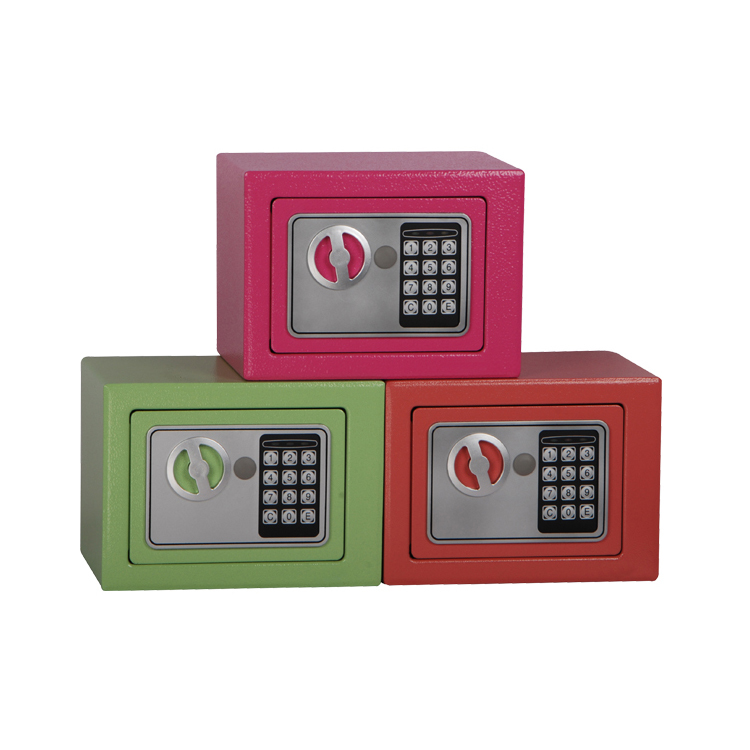 Digital Money Red Small Safe, Colorful Cute Home Electronic Security Digital Mini Money Small Safe Box/