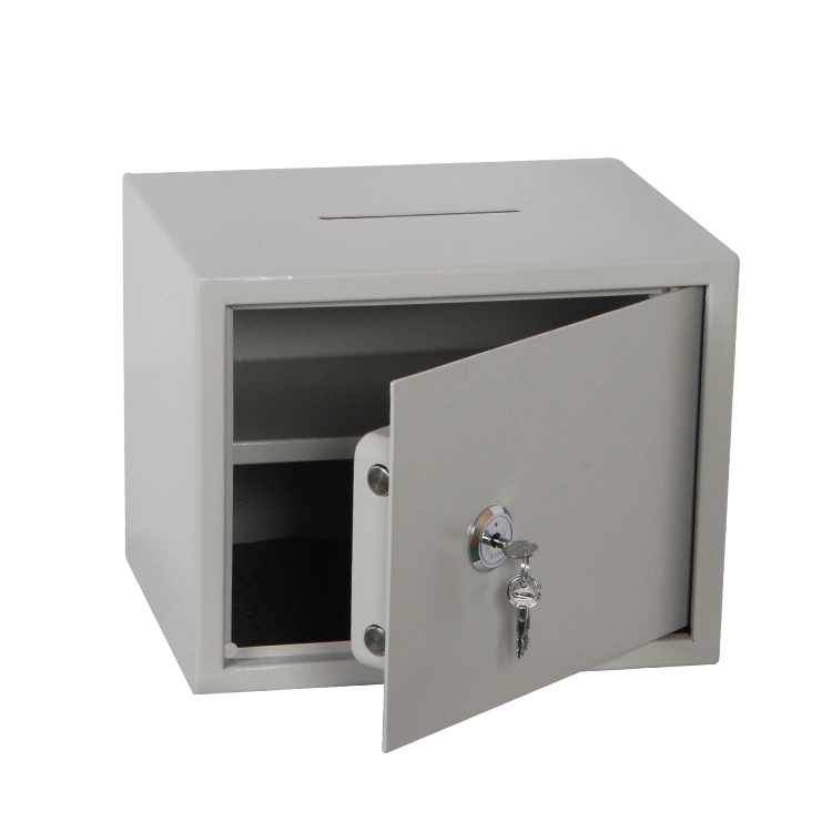 Mechamical Key Locking Safe Box With A Slot On The Top Safe Box