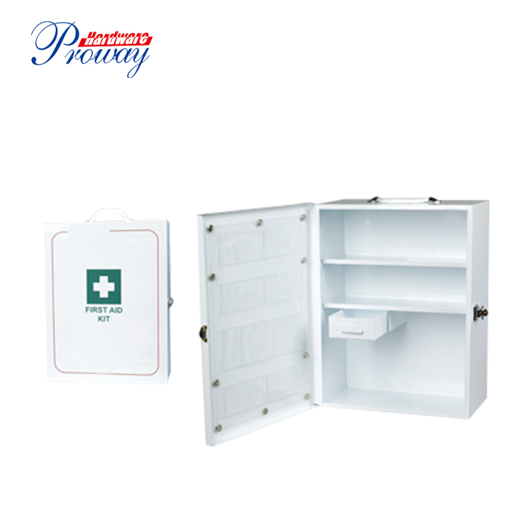 Proway first aid cabinet wall mounted for business to storage life-saving emergency supplies-1