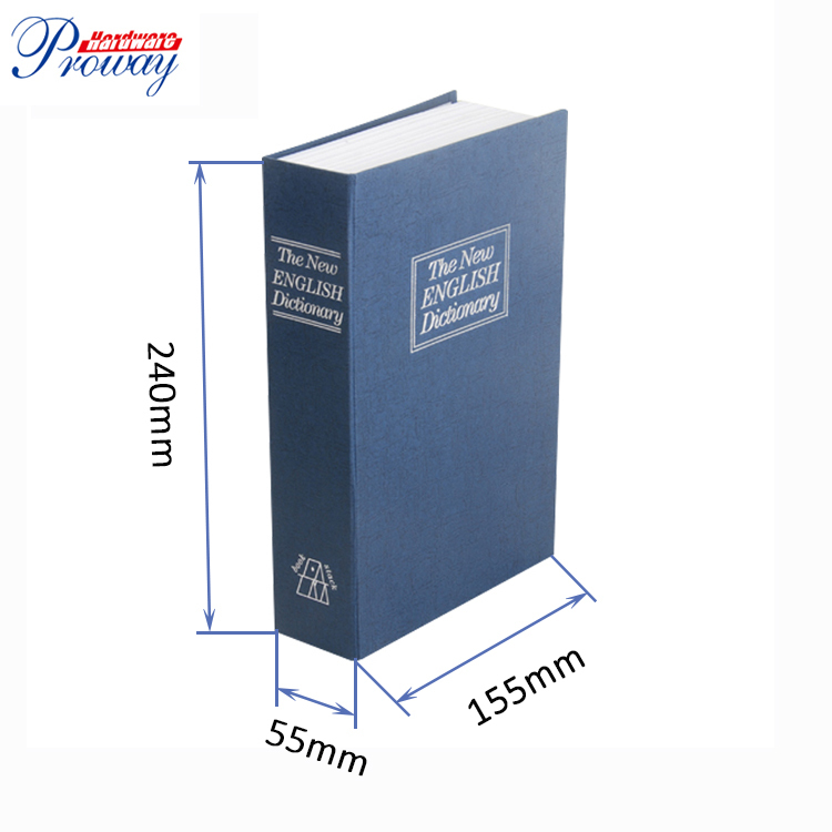 Custom Hollow Book Shape Safe Box Dictionary Book Safe With Lock Hidden Book Cash Safety Box/