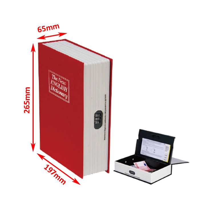 Mini Book Safe Box, Hidden Password Lock Dictionary Secret Book Security Safe Lock Cash Money Coin Storage Jewellery Book Safe