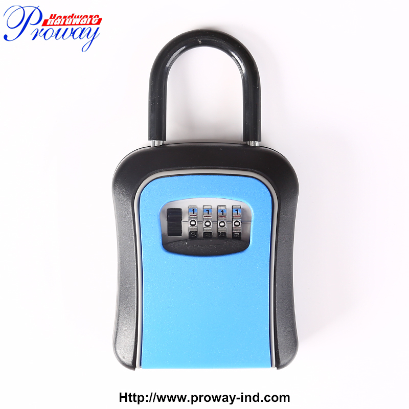 Outdoor 4-Digit Portable Key storage Lock Box combination Key Safe Lock Box