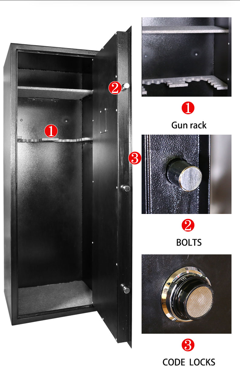 Mechanical Combination Lock Gun Fifles Safe Storage Long Gun Safe...