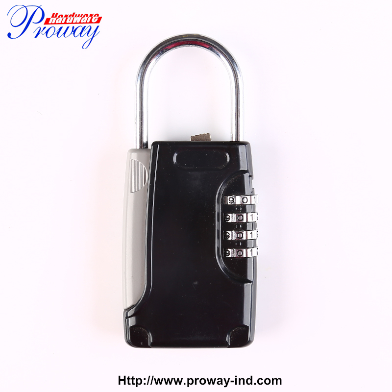 High Quality Hook Zinc Alloy Wall Mounted 4 Digit Code Safety Padlock Small Key Box Lock