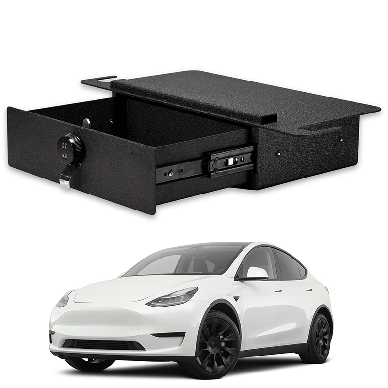 Under Seat Storage Security Gun Safe Box Compatible  for Console Safe 2021 -2022 Tesla Model Y