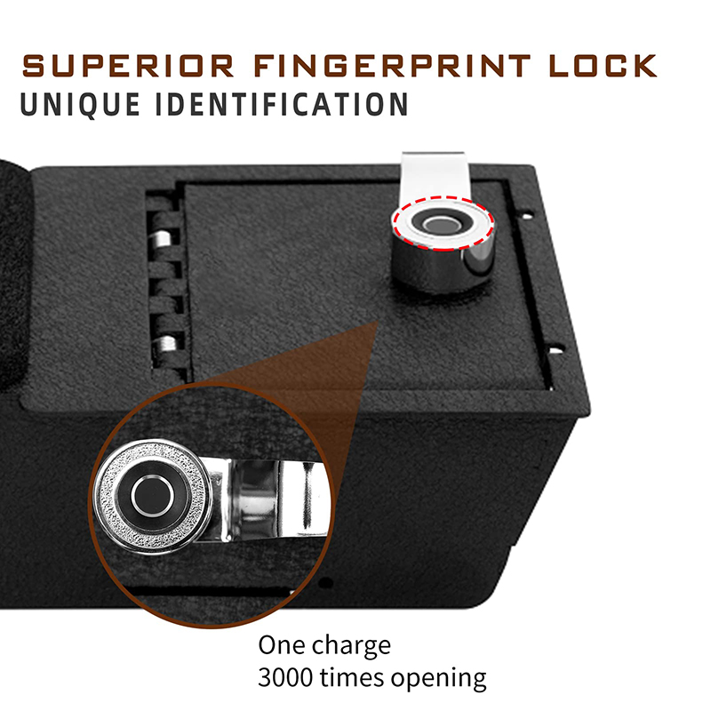 Superior Fingerprint Lock Center Console Safe Gun Safe Box Compatible Console...