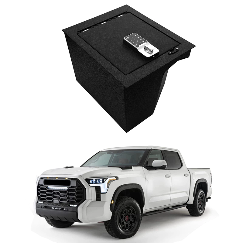 Center Console Safe Gun Safe Box Compatible with 2014-2021 Toyota Tundra Center Console Organizer with 4-Digit Combo Lock