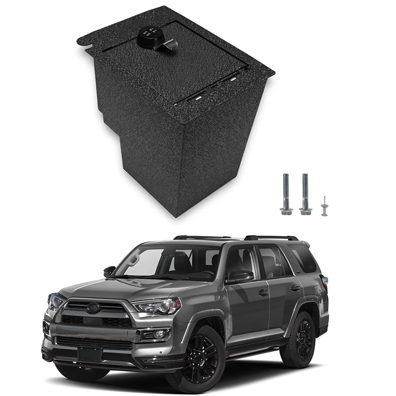Center Console Safe Gun Safe Box Compatible for 2014-2021 Toyota Tundra with 4-Digit Combo Lock Center Console Organizer