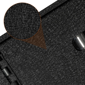 12 gauge cold rolled steel and has an anti-rust coating on the outside