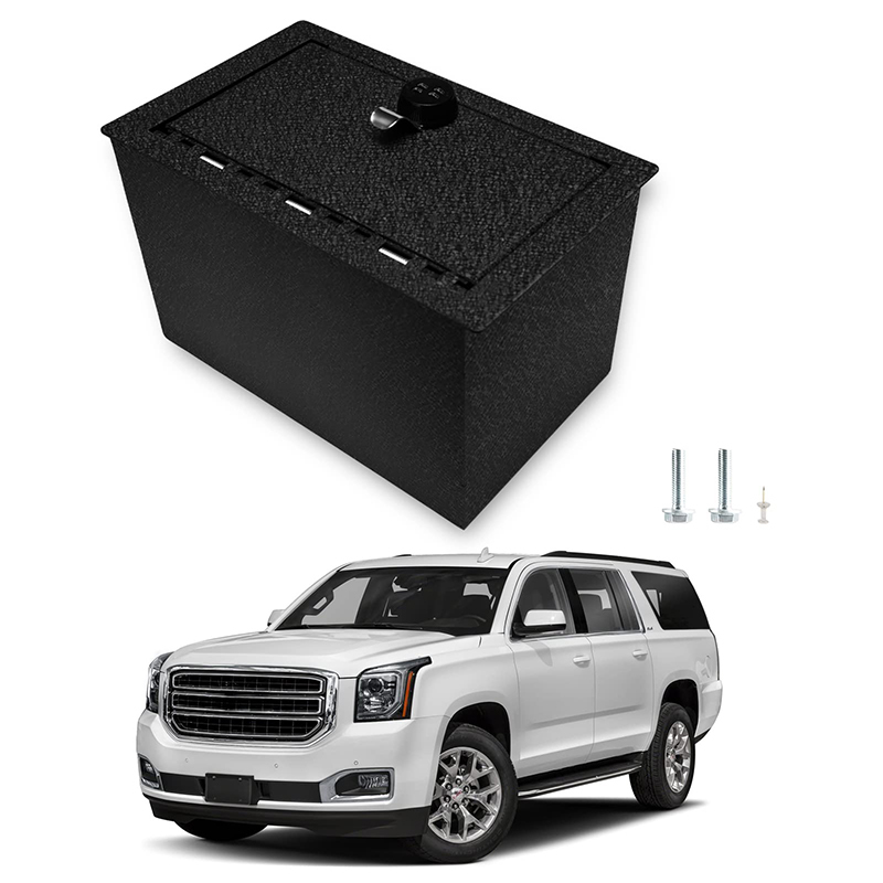 Center Console Safe Gun Safe Box Compatible for 2015-2020 Chevrolet Suburban and Tahoe, 2015-2020 GMC Yukon and Yukon XL with 4-Digit Combo Lock Center Console Organizer