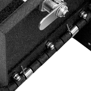 Counter balanced door with spring assisted hinge