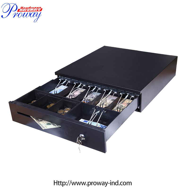 High Quality Cheque Slots Cash Register Drawers 6 bill 3 Coin RJ11 Metal Electronic Pos Cash Register Box Security Cash Drawer