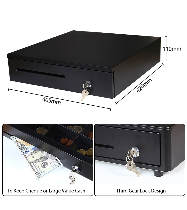 Luxury cash register drawers cheque slots 5 bill rj11 metal ...