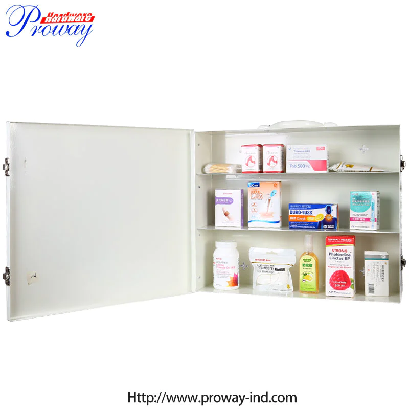 Hot sale Metal First Aid Empty Storage Box Medical First Aid Cabinet