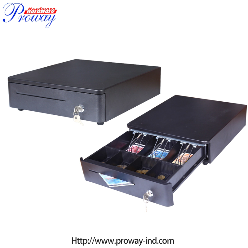 Luxury Shop Mini Small Cash Register Drawer Cheque Slots Removable Compartment 3 bills RJ11 Metal Electronic Cash Drawer
