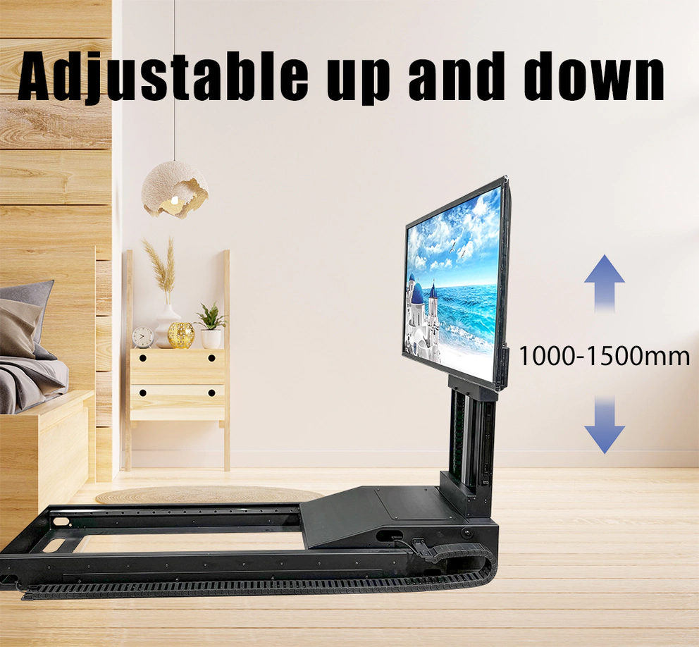 High-tech motorised TV stand, superb help for family life