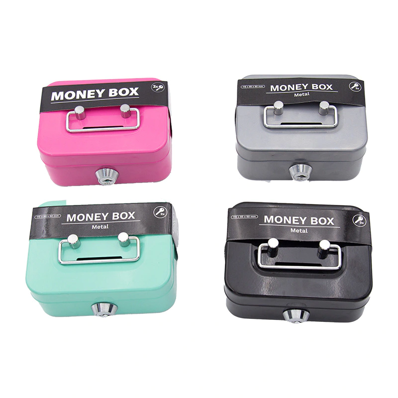 Small money lock box drop deposit cash box