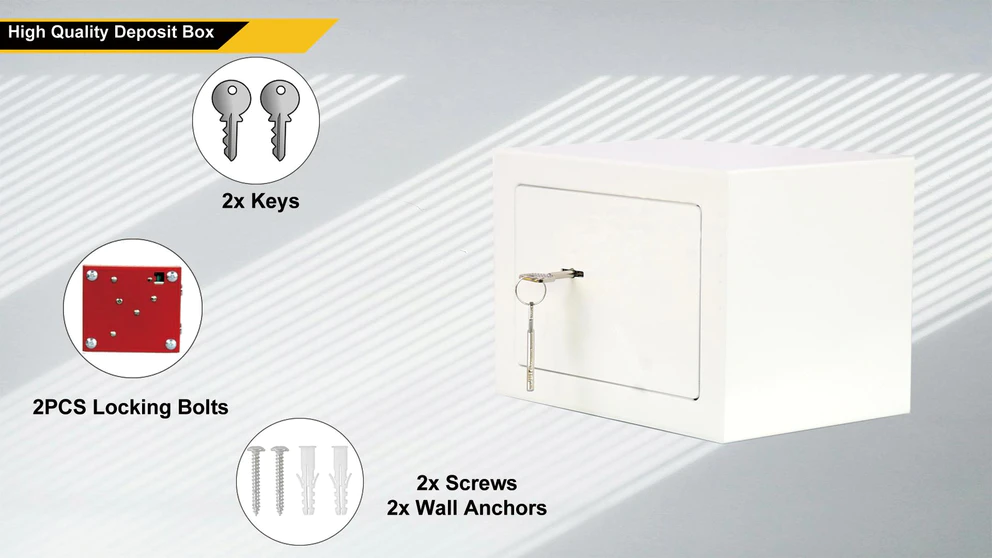 Steel Security with Key Lock for Personal Document Safety Box