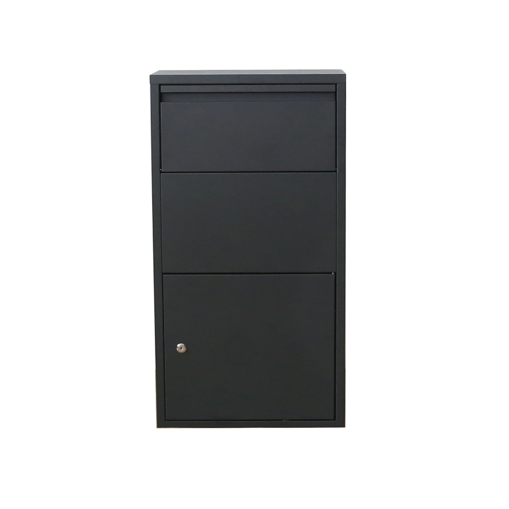 Locking Drop Box for Packages, Parcel Mailbox with Secure Storage Compartment