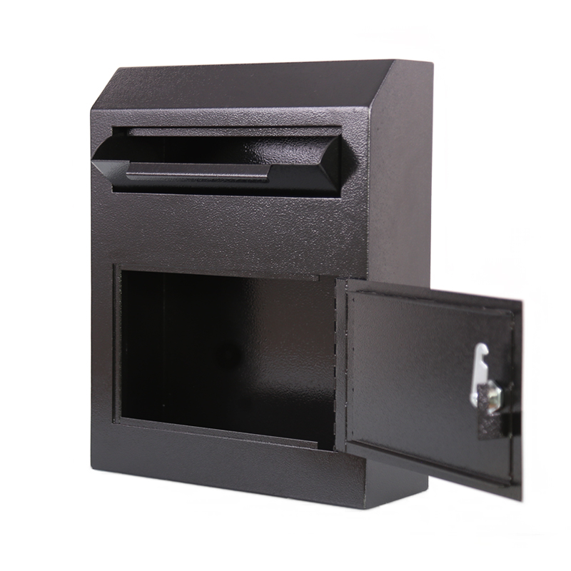 Large Capacity Lockable Black Mailboxes