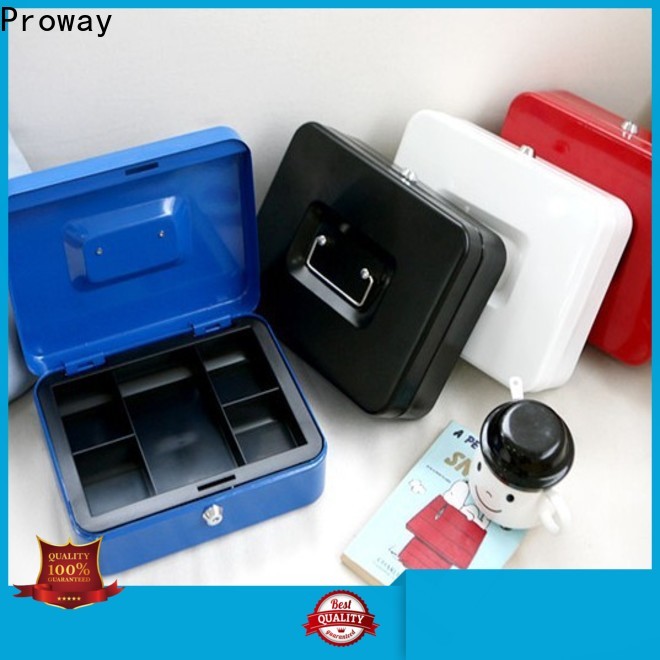 Proway cash box with key factory for money protection
