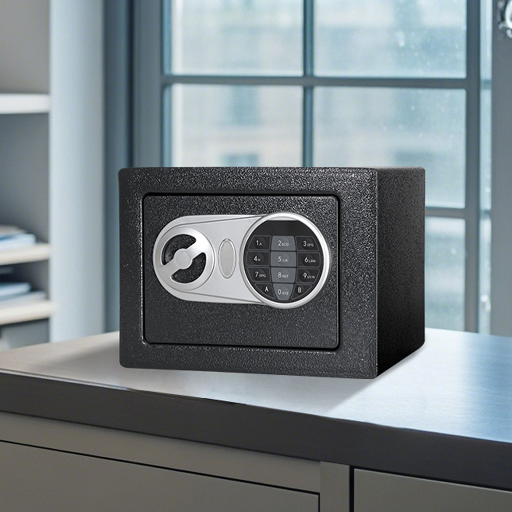 17ET wall mounted black quick access small Security money Safes box